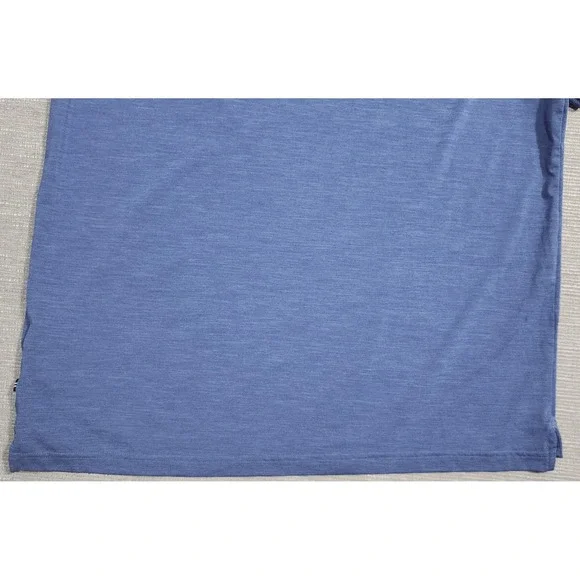 Nautica Mens XL Blue Heathered Wicking Performance Short Sleeve Polo Shirt - Picture 12 of 12